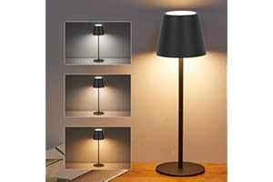 IPARTS EXPERT Lampada da Tavolo LED Ricaricabile Senza Fili, Lampada Touch Sense Dimmerabile 3 Luci Led Diversa Intensità per Camera, Ufficio, Bar, Ristoranti