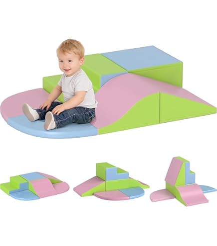 Parcours De Motricité Bébé En Mousse - Blocs Souples Géants - Pour Enfants 1 à 3 Ans - Sécurité Et Développement