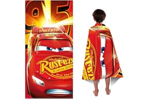 MGKEOUF Kids Cars Towel - Cotton Bath Towel for Boys, Children's Beach Poncho, Swimming Wrap