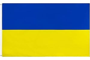 Stormflag Ukraine Flagges 90cmx150cm Fahne Flagge Ukraine 3x5ft Polyester 90g mit Ösen mit Doppelnadel genäht.