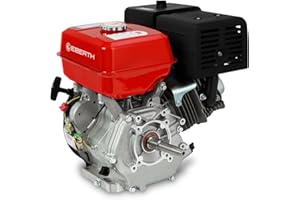 EBERTH Motor de Gasolina para Kart de 13 CV 9,56 kW con Eje cónico de 22 mm Ø, protección del Nivel de Aceite, Motor de Gasolina de 4 Tiempos, 1 Cilindro, 389 CC de cilindrada, Arranque por Retroceso