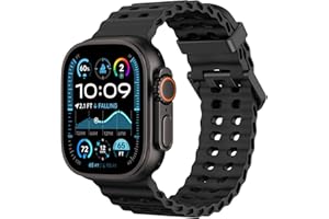 Astorgos Correa Transpirable Ocean Watch Compatible con Apple Watch Ultra 3/2/1 49mm,S11/S10 46mm,9/8/7 45mm,SE3/SE2/SE/6/5/4 44mm,3/2/1 42mm,Correa deporte de Silicona para Hombre Mujer