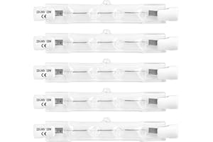 SCNNC R7S Lampadina Alogena Lineare 78mm 120W Dimmerabile, 1800LM Bianco Caldo 2700K, 220-240V, Lampadina Alogena R7S J78 per Lavoro, Illuminazione Paesaggistica, Sicurezza, Confezione da 5