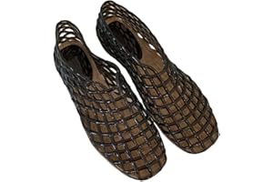 Kexpery Donna Jelly Flats Moda Slip-on Flats Punta Quadrata Spiaggia Jelly Scarpe Leggero Casual Sandali Piatti Traspirante per Viaggi All'aperto