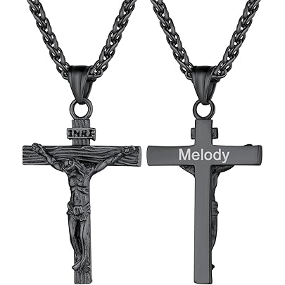 Collana Con Croce Di Gesù Da Uomo - Catena A Maglie - Foto 11