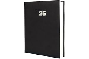 Finocam - Terminarz Dynamic Milano 2025 Dwie strony na każdy dzień styczeń 2025 - grudzień 2025 (12 miesięcy) Czarny Międzynarodowy