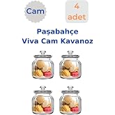 Paşabah&ccedil;e 4 Adet Viva Cam Kavanoz Erzak Saklama Kabı 4X900 Cc