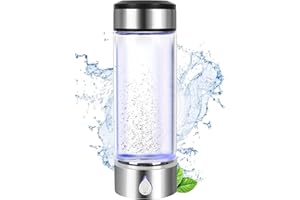 CEIEVER Générateur d'hydrogène 420ML, Générateur d'eau Ionisée avec Technologie SPE et PEM Bouteille d'eau à hydrogène avec Portable Rechargable,Concentration d'hydrogène jusqu'à 1600 PPB