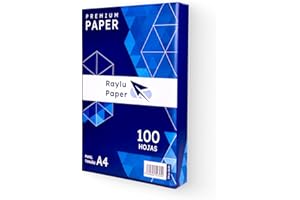 RAYLU PAPER - Fogli A4 80 g di carta premium multiuso per stampanti laser, inkjet e fotocopiatrici, per ufficio e casa (100 fogli)