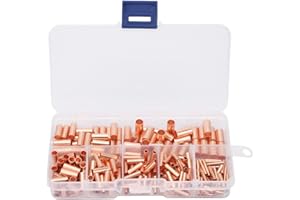 GAROSA Terminal de conector de tubo de cobre 250 Piezas Tubo de Conexión de Cobre Rojo Gt1-6mm Conector de Tubo de Unión de Cable Intermedio Tubo de Cobre Pequeño Tubo de Conexión de Cobre Conector de Cable