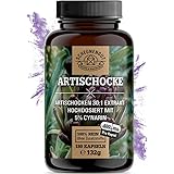 Artischockenextrakt -2400mg Tagesdosis MIT 5% Cynarin- WICHTIG: 30:1 Extrakt (=72000mg Artischocke) I 180 Artischocken Kapsel