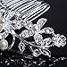 SA Elegant Silver Bridal Wedding Hair Comb Pearl Crystal Hair Pin Clip Accessory