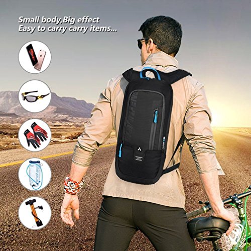 10L Kleiner Fahrradrucksack Trinkrucksack Wasserdicht Rucksäcke Reisetasche für Wandern, Klettern, Fahrradfahren, Fahrradrucksack. sowie Laufsport oder Camping Outdoor Sportrucksack Ultraleicht Fahrrad Rücksack von BLF - 2