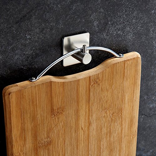 OUTOWIN 4er-Set Selbstklebend Wandhaken Handtuchhaken, aus hochwertigem Edelstahl - 5