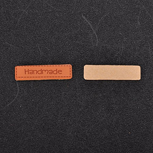 VALYRIA Etiketten Kunstleder Label Dekoration Handmade Rechteck 4.1×1.03cm 10 Stück - 2