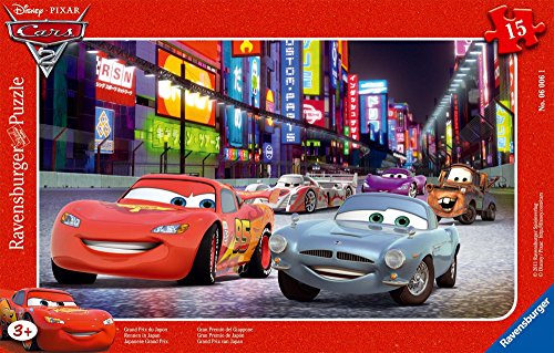 Preisvergleich Produktbild Puzzle 15 Teile Rahmenpuzzle - Cars 2 : Grand Prix von Japan