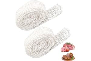 LiJuanWang Red para Asar,2 Piezas Red De Carne Mallas para Cocinar Carne de poliéster,Cocinar Hornear Accesorios De Cocin,para Hornear para Guardar Colgar Asar Cocinar Carne y Jamón,4,5 cm x 3 m