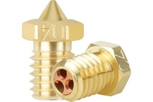 UniTak3D V6 Clone CHT Brass Nozzle High Speed Print Head 0.4mm 3D Drucker Extruder Düsen für V5 V6 Hotend Funktioniert für I3 Mega,Mega S,Mega X,Mega Pro,Chiron,Kobra-Support 1.75mm Filament