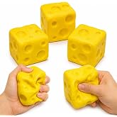 Talky Cheese Squishy Peynir Şeklinde Stres Oyuncağı, Yumuşak ve Yavaş&ccedil;a Eski Formuna D&ouml;nen Sıkma Oyuncağı, &Ccedil;ocuk ve Yetişkinl
