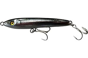 Lazy Lures - The Reaper Range, Top Water Wooden Lures For Seabass, 12cm In Length And 22g In Weight, Equipped With Extra Strong Treble Hooks