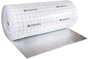 TERMOFOL Aislamiento reflectante de espuma de aluminio – 3 mm o 5 mm de grosor, 100 cm de ancho, bloque térmico y absorción de sonido para suelos, techos, puertas de garaje y furgonetas (5 mm – 1 m x 30 m)