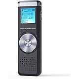 32GB Digital Voice Recorder, KINPEE Audio Recorder Sound Recorder Portable MP3 Dictaphone for Lecture Meeting Rechargeable Au