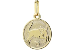 NKlaus Sternzeichen 333 8 Karat Gold gelbgold Ø12mm Ketten Anhänger Horoskop