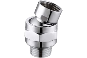 POHOVE Duschkopf-Drehkugel-Adapter, Duschanschluss-Kugelgelenk, verstellbarer Duscharm-Verlängerungsanschluss, Duschwinkel-Adapter, Universal-Duschkopf-Gewinde-Hardware