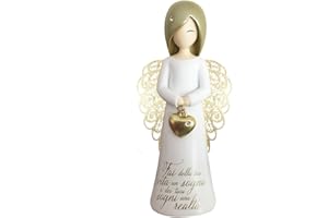 You Are An Angel ASF001I Figurina Angelo, Resina, Bianco, 12.5 cm