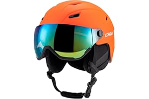 SHUAIGUO Integrated Ski Helmet Men and Women Snowboard Helmet with Removable Visor Goggles