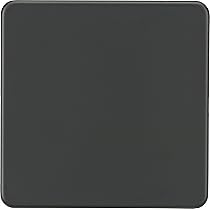 Trendi 2 Gang Artistic Modern Glossy Tactile Double Blanking Plate