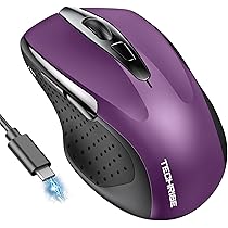 Mouse Bluetooth TECKNET Ricaricabile - Mouse Wireless Silenzioso 4800 DPI, Tri-Mode Per PC, Mac, Android - Foto 7