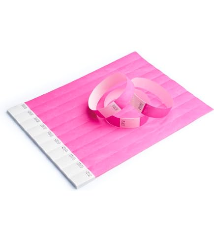 Bracelet événement Tyvek Bracelets D'Admission GA Event Solutions - Lot 500 Pièces Tyvek Numérotés Blanc Résistants Bracelet Festival Papier