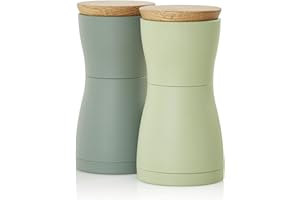 AdHoc MP129 Set Pfeffer- und Salzmühle Twin, CeraCut® Keramik Mahlwerk, dark green&light green