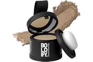 BOLDIFY Poudre de Racine de Cheveux (Blond Moyen), Retouche Racines Instantanée, Camoufle Cheveux Gris, Résultat Naturel 4,5g