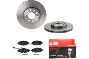 BREMBO BREMSSCHEIBEN Ø288MM + BREMSBELÄGE VORNE FÜR VW GOLF VI SEAT LEON VII