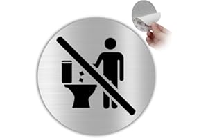 LEIASA | Segnale Adesivo Non Gettare - Diametro Ø 100 mm - Spessore 0.8 mm - Alluminio - Etichetta Vietato Gettare - Simbolo Non Gettare - Cartello Adesivo 3M - Segnale Non Gettare Spazzatura