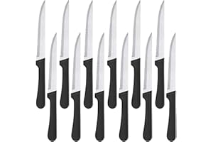 MARVOREM Coltelli bistecca set 12 pezzi acciaio inox 22 cms coltelli da bistecca coltelli carne coltelli da carne coltello carne coltello bistecca coltelli carne bistecca coltelli da carne da tavola