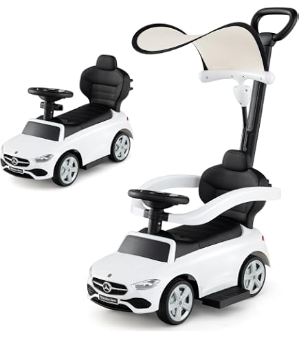 Voiture Porteur Enfant Lamborghini 3 En 1 – Poussette, Chariot D’apprentissage Et Voiture à Conduire – Volant, Klaxon, Musique, Rangement Sous Siège – 25 Kg Max – 18-60 Mois – Noir