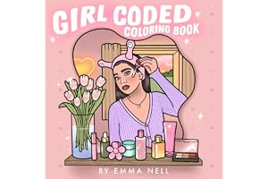 Girl Coded Coloring Book: Easy Designs for Adults & Teens