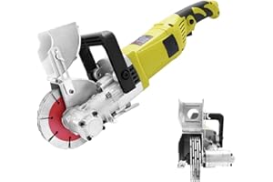 HUSPOO Wall Chaser with 5 Blades, 4000W Electric Wall Chaser with Dust Extractor, 6000RPM Wall Groove Cutting Machine, Adjustable Cutting Depth & Width, Concrete Saw for Granite Marble Concrete Stone
