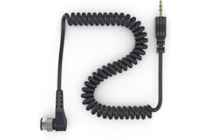 ayex Spiral Adapterkabel DC0 Kompatibel mit Nikon Z9 Z8 D850 D800 D700 D5 D4S D3 F100 F90X N90s F6 für Timer-Fernauslöser o.ä.