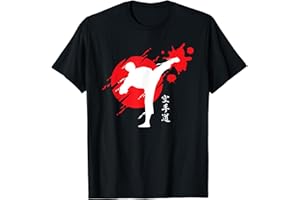 Karaté-do Kanji Japonais Coup de Pied Arts Martiaux Athlète T-Shirt