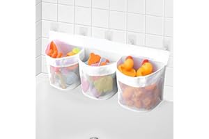 ZOYDP Porta Giochi Vasca da Bagno, Borsa Portaoggetti per Vasca da Bagno, Giocattolo da Bagno, Borsa in Rete, per Riporre e Organizzare Giocattoli, Ideale per Bagni