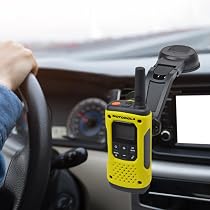 Support Double Pour Talkie-walkie Voiture - Longueur ~14 Cm - Fixation Sur Surface Lisse - Pour Communication En Conduisant