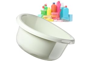 KADAX Miska z tworzywa sztucznego, w różnych rozmiarach i kolorach, wytrzymała miska do prania, uniwersalna miska do zlewozmywaka, umywalka do łazienki, pralni (20 l, kremowa), K7951