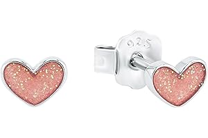 Prinzessin Lillifee Ohrringe 925 Sterling Silber Mädchen Kinder Ohrschmuck, Herz, Kommt in Schmuck Geschenk Box