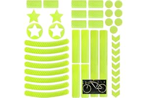 Hillylolly Pegatinas Reflectantes Bicicleta, Adhesivos Reflectantes, 42pcs Reflectores Adhesivos, Cintas Reflectantes para Moto, Stickers Reflectantes, Pegatina Reflectante Casco Bicicleta