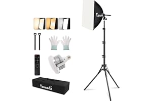 Professionellt softbox-belysningsset 16 x 16 tum – studiolampfotografering med fjärrkontroll, justerbar ljusstyrka och 3 färg