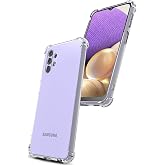 Samsung Galaxy A32 ile Uyumlu Kapak Kamera Korumalı Antişok Airbag K&ouml;şe Korumalı Silikon Şeffaf Kılıf